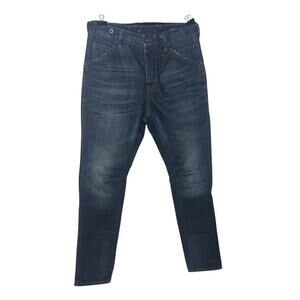 Scotch & Soda Mens 29x 32 dark wash Brewer Regular Slim Suspenders denim Jeans